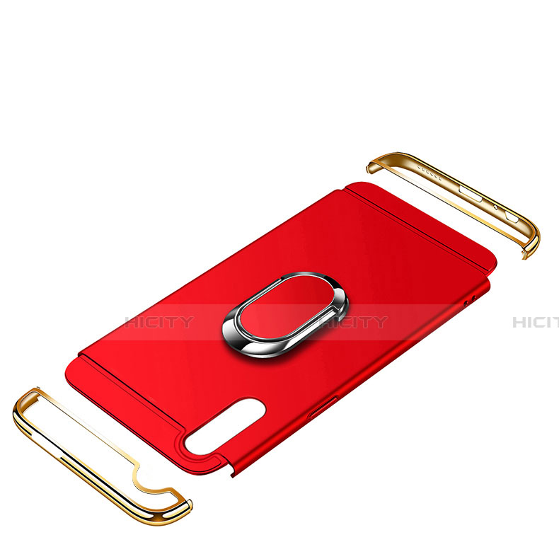 Funda Bumper Lujo Marco de Metal y Plastico Carcasa con Anillo de dedo Soporte A01 para Huawei Honor 9X