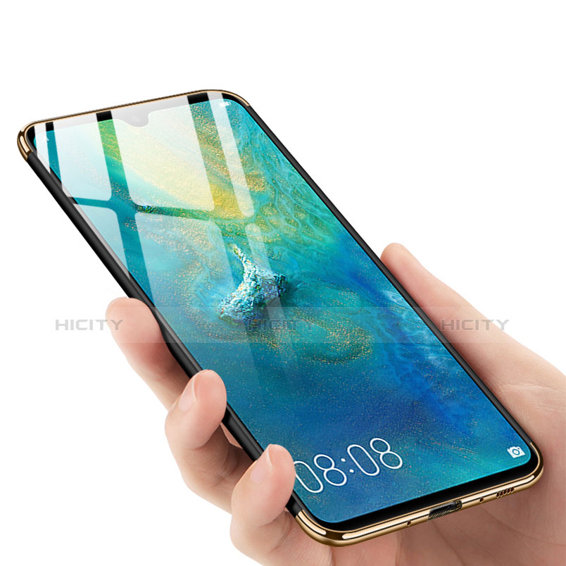 Funda Bumper Lujo Marco de Metal y Plastico Carcasa con Anillo de dedo Soporte A01 para Huawei Mate 20