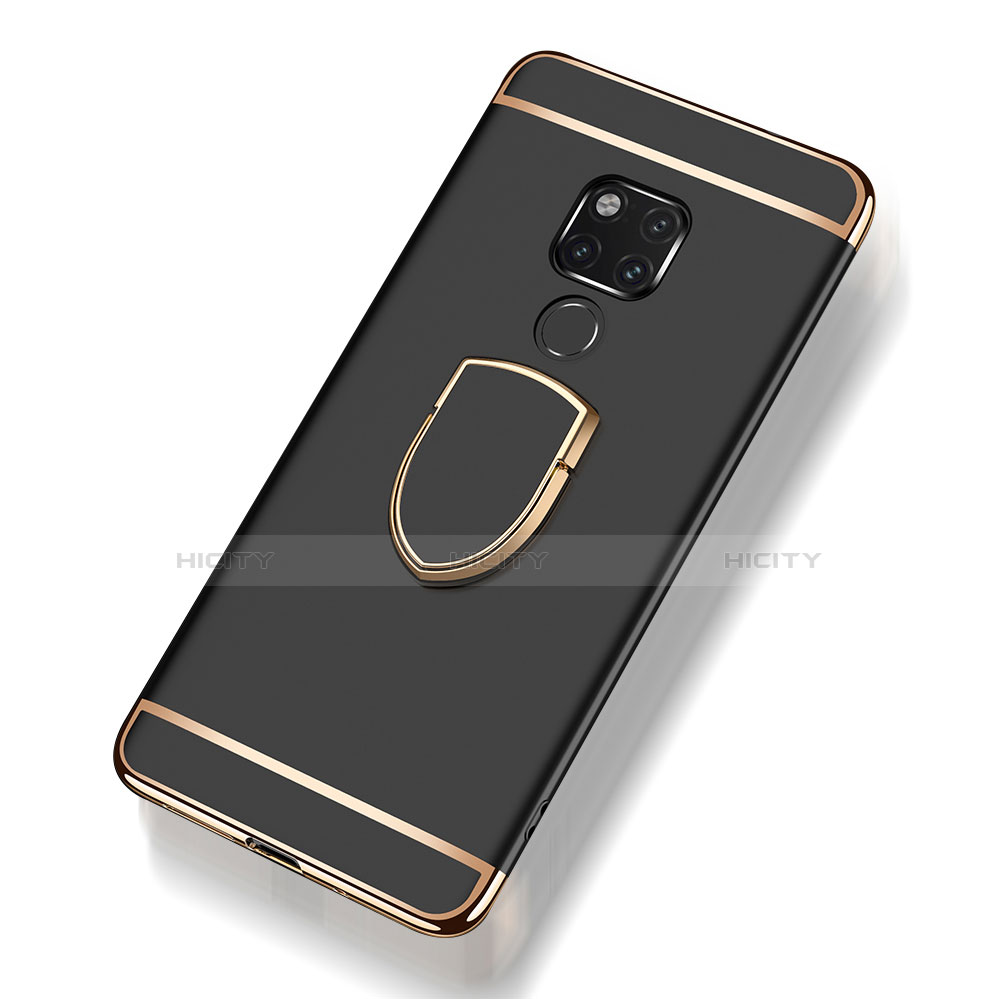 Funda Bumper Lujo Marco de Metal y Plastico Carcasa con Anillo de dedo Soporte A01 para Huawei Mate 20 X