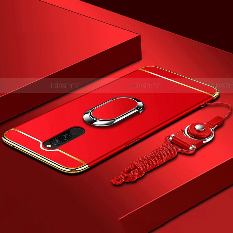 Funda Bumper Lujo Marco de Metal y Plastico Carcasa con Anillo de dedo Soporte A01 para Xiaomi Redmi 8