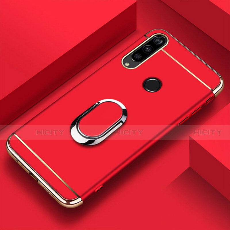 Funda Bumper Lujo Marco de Metal y Plastico Carcasa con Anillo de dedo Soporte T01 para Huawei Honor 20 Lite