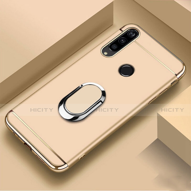 Funda Bumper Lujo Marco de Metal y Plastico Carcasa con Anillo de dedo Soporte T01 para Huawei P Smart+ Plus (2019)