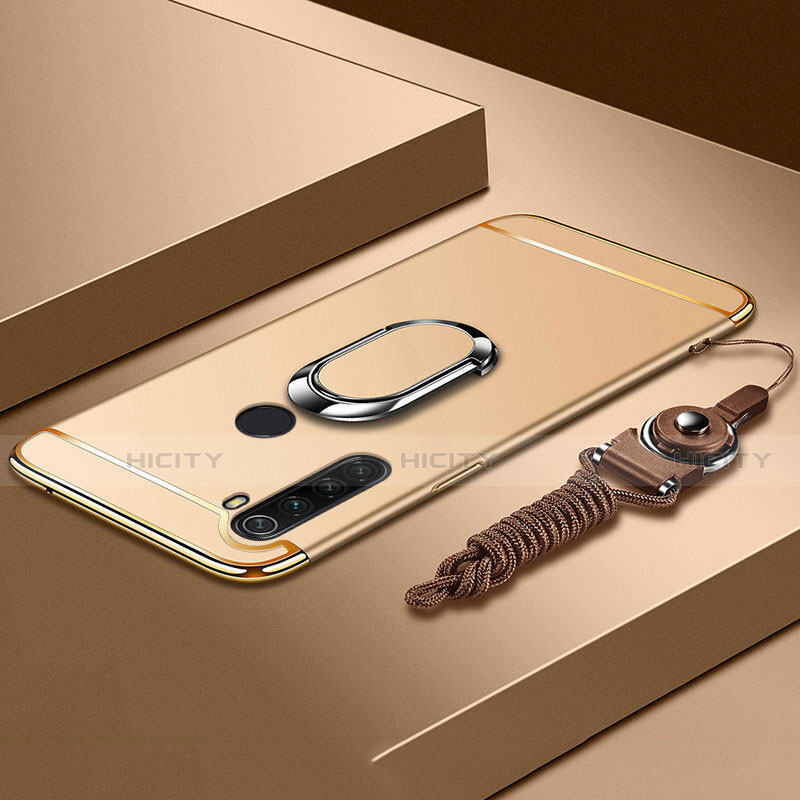 Funda Bumper Lujo Marco de Metal y Plastico Carcasa con Anillo de dedo Soporte T01 para Xiaomi Redmi Note 8T