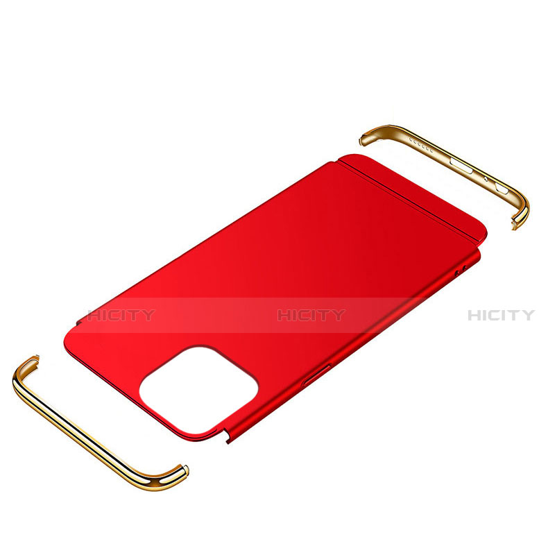 Funda Bumper Lujo Marco de Metal y Plastico Carcasa con Lanyard para Apple iPhone 13 Pro Max