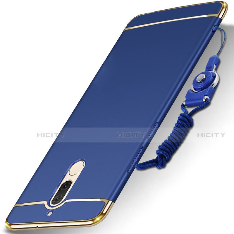 Funda Bumper Lujo Marco de Metal y Plastico Carcasa con Lanyard para Huawei G10