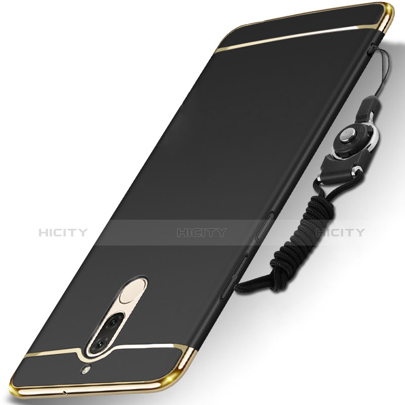 Funda Bumper Lujo Marco de Metal y Plastico Carcasa con Lanyard para Huawei Maimang 6