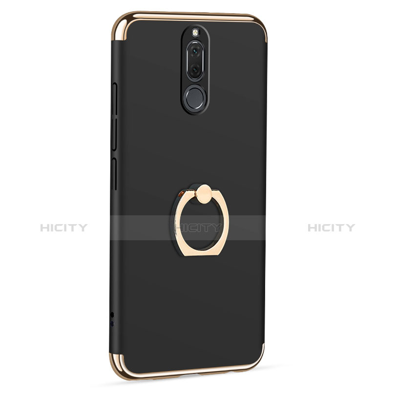 Funda Bumper Lujo Marco de Metal y Plastico con Anillo de dedo Soporte para Huawei Nova 2i Negro