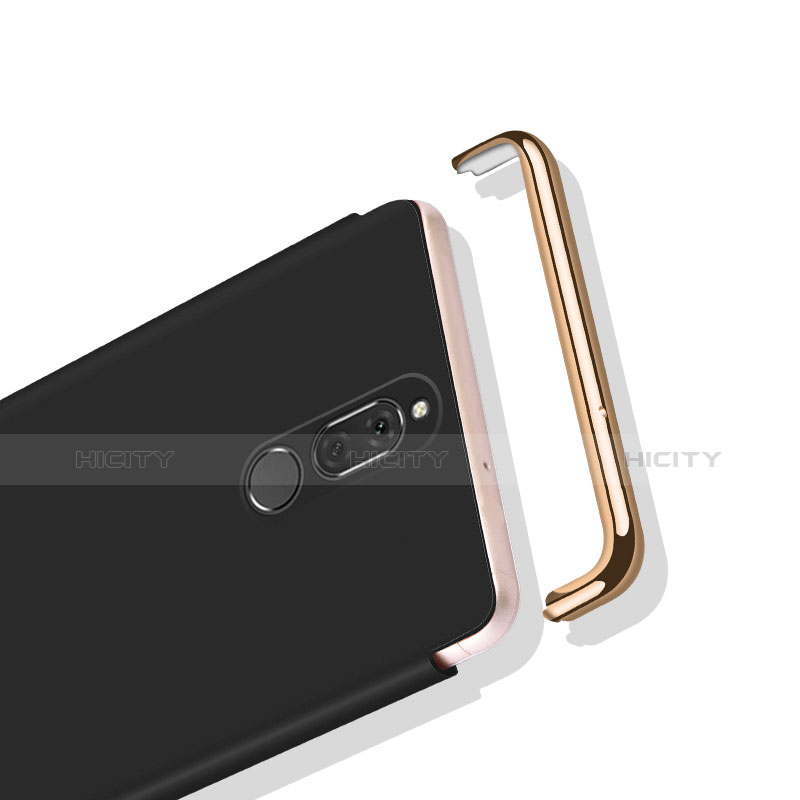 Funda Bumper Lujo Marco de Metal y Plastico con Anillo de dedo Soporte para Huawei Nova 2i Negro