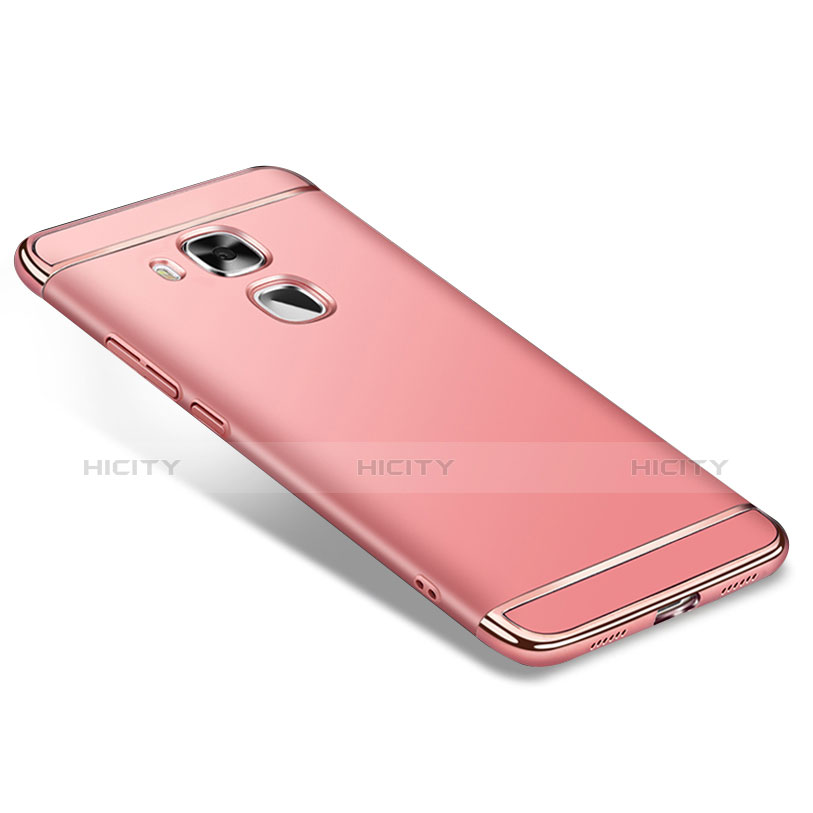Funda Bumper Lujo Marco de Metal y Plastico M01 para Huawei Nova Plus Oro Rosa