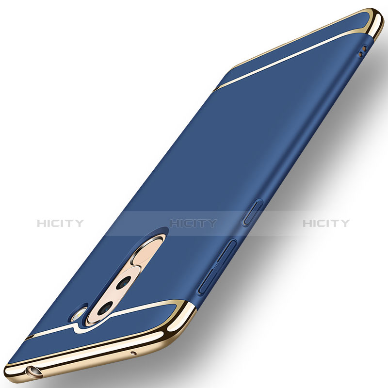 Funda Bumper Lujo Marco de Metal y Plastico M02 para Huawei GR5 (2017) Azul