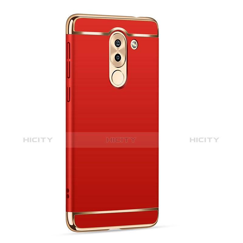Funda Bumper Lujo Marco de Metal y Plastico M02 para Huawei GR5 (2017) Rojo