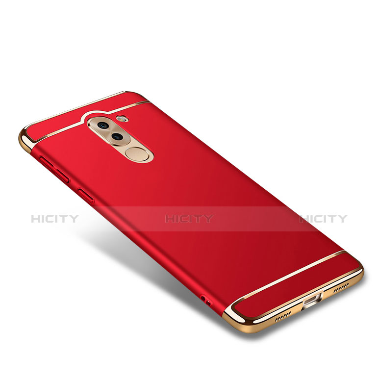 Funda Bumper Lujo Marco de Metal y Plastico M02 para Huawei Mate 9 Lite Rojo