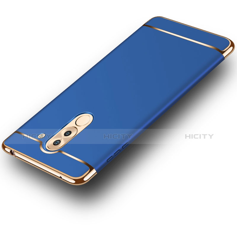 Funda Bumper Lujo Marco de Metal y Plastico M03 para Huawei GR5 (2017) Azul