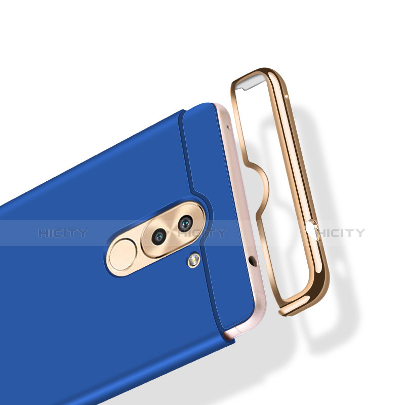 Funda Bumper Lujo Marco de Metal y Plastico M03 para Huawei GR5 (2017) Azul