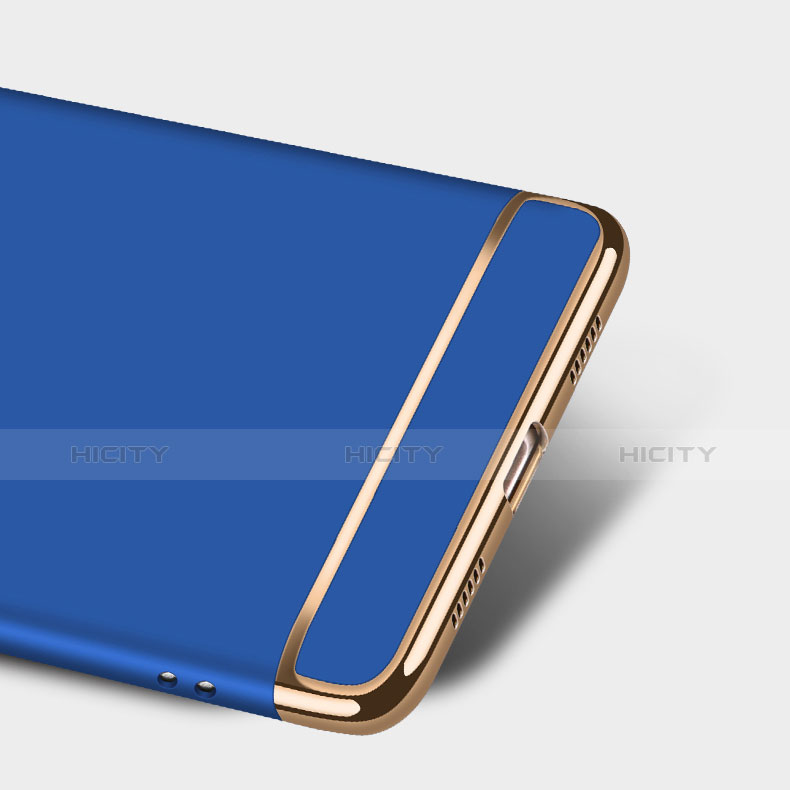 Funda Bumper Lujo Marco de Metal y Plastico M03 para Huawei Honor 6X Pro Azul