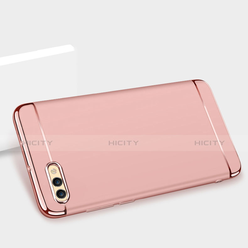 Funda Bumper Lujo Marco de Metal y Plastico para Huawei Honor 10 Oro Rosa