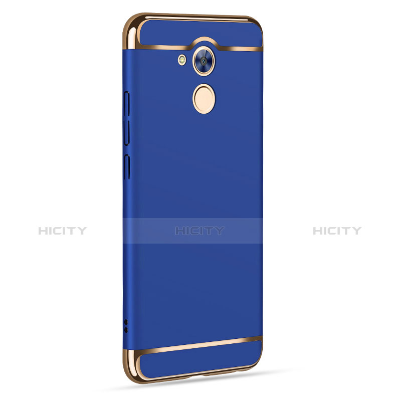 Funda Bumper Lujo Marco de Metal y Plastico para Huawei Honor 6A Azul