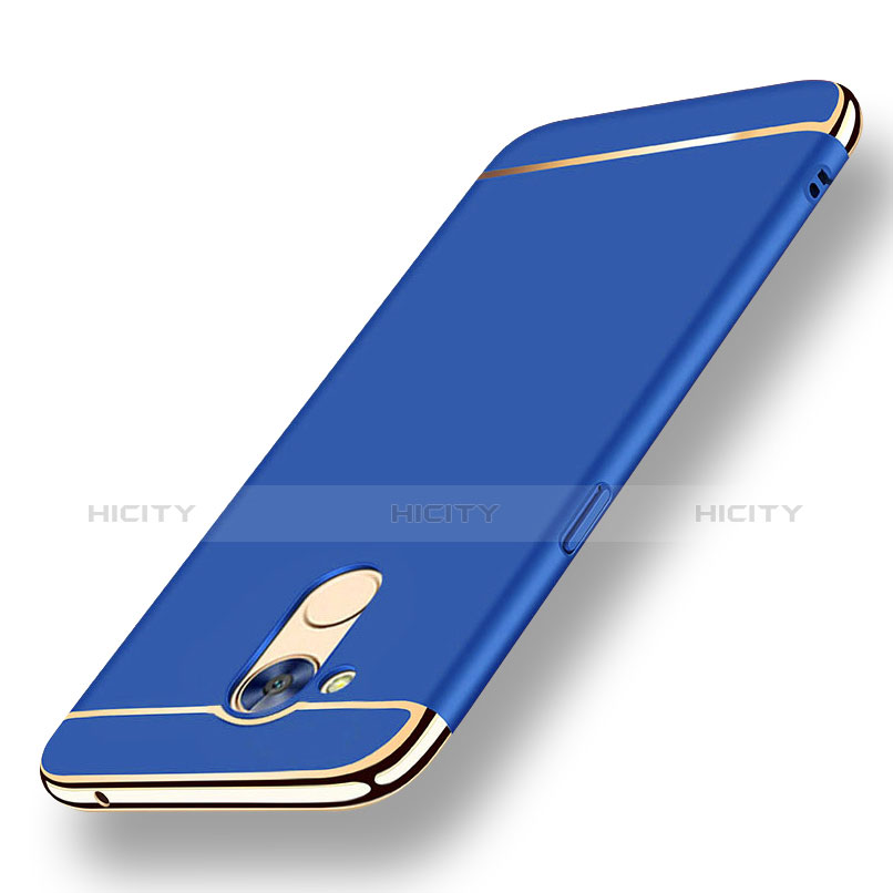 Funda Bumper Lujo Marco de Metal y Plastico para Huawei Honor 6A Azul