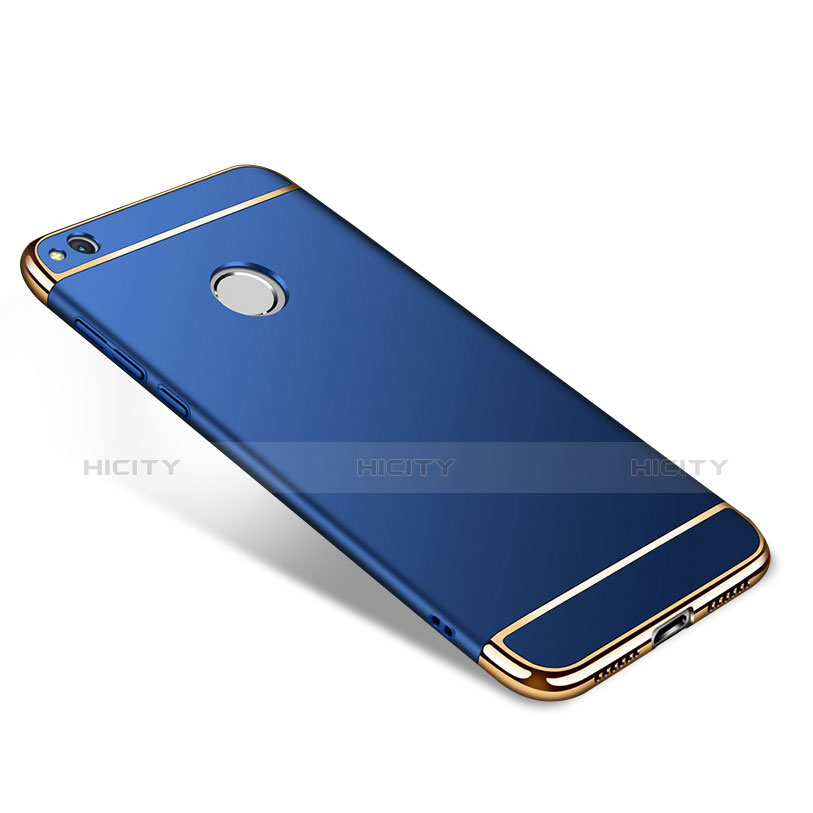 Funda Bumper Lujo Marco de Metal y Plastico para Huawei Honor 8 Lite Azul