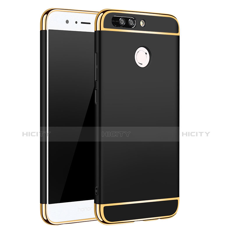 Funda Bumper Lujo Marco de Metal y Plastico para Huawei Honor 8 Pro Negro