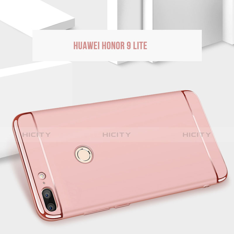 Funda Bumper Lujo Marco de Metal y Plastico para Huawei Honor 9 Lite Rosa