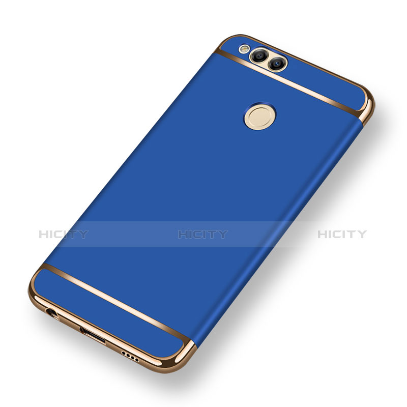 Funda Bumper Lujo Marco de Metal y Plastico para Huawei Honor Play 7X Azul
