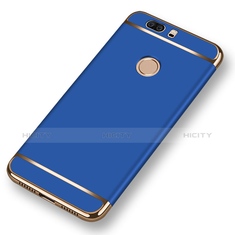 Funda Bumper Lujo Marco de Metal y Plastico para Huawei Honor V8 Azul