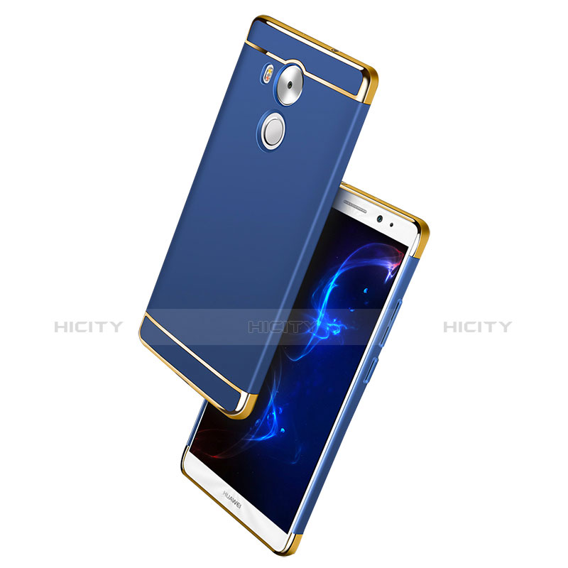 Funda Bumper Lujo Marco de Metal y Plastico para Huawei Mate 8 Azul