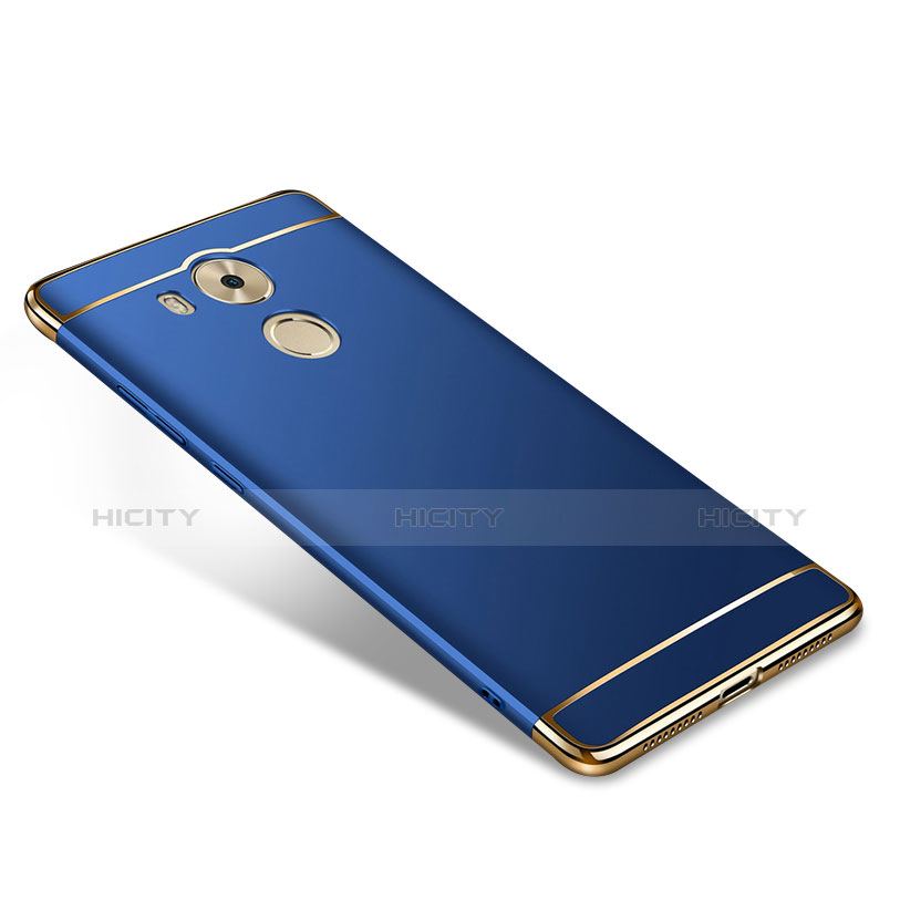 Funda Bumper Lujo Marco de Metal y Plastico para Huawei Mate 8 Azul