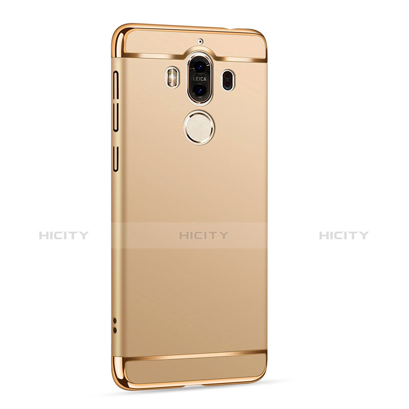 Funda Bumper Lujo Marco de Metal y Plastico para Huawei Mate 9 Oro