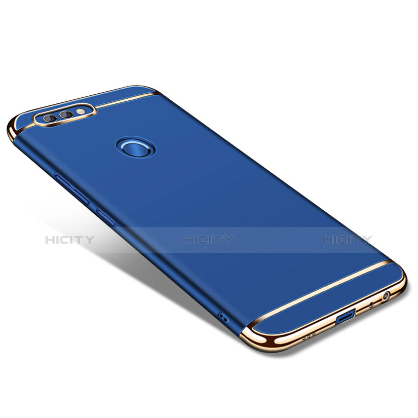 Funda Bumper Lujo Marco de Metal y Plastico para Huawei Nova 2 Plus Azul