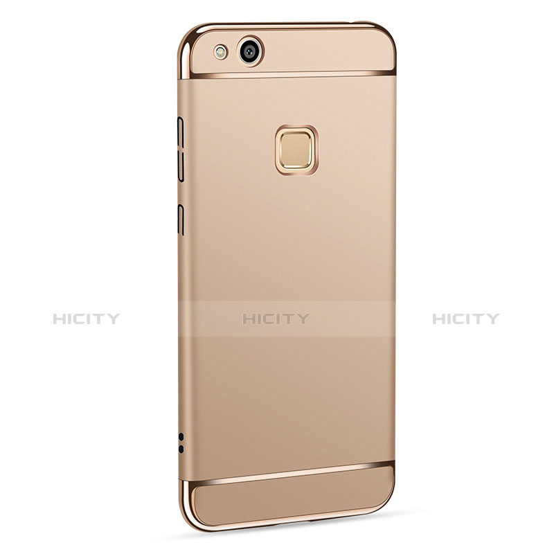 Funda Bumper Lujo Marco de Metal y Plastico para Huawei P8 Lite (2017) Oro