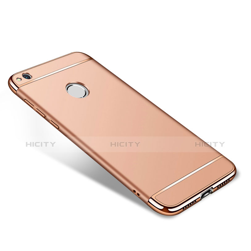 Funda Bumper Lujo Marco de Metal y Plastico para Huawei P8 Lite (2017) Oro