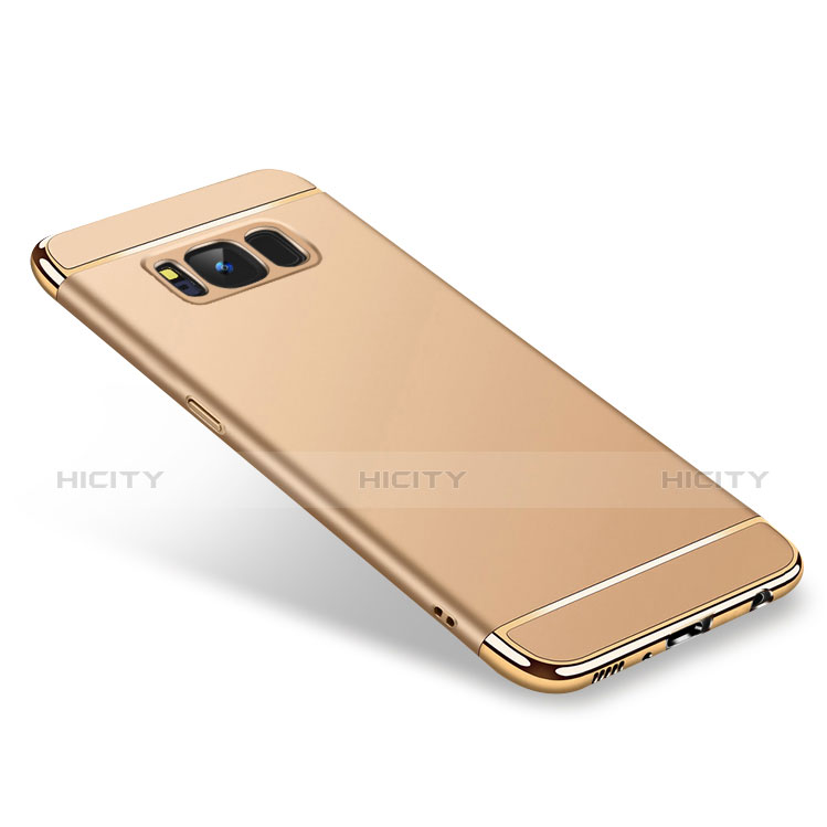 Funda Bumper Lujo Marco de Metal y Plastico para Samsung Galaxy S8 Plus Oro