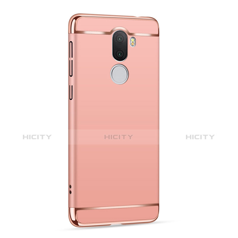 Funda Bumper Lujo Marco de Metal y Plastico para Xiaomi Mi 5S Plus Oro Rosa