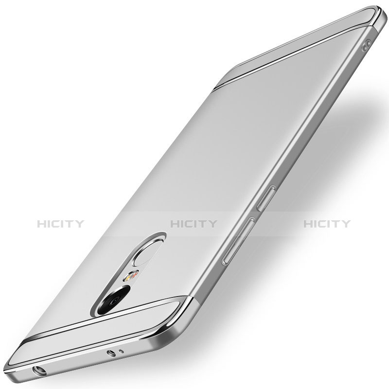 Funda Bumper Lujo Marco de Metal y Plastico para Xiaomi Redmi Note 4X Plata