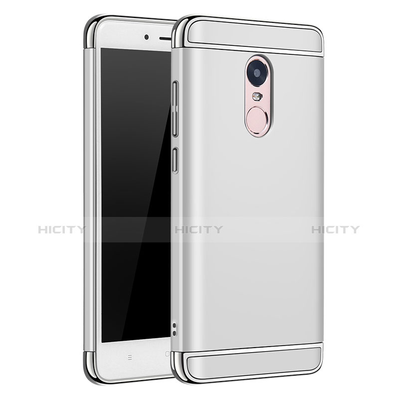 Funda Bumper Lujo Marco de Metal y Plastico para Xiaomi Redmi Note 4X Plata