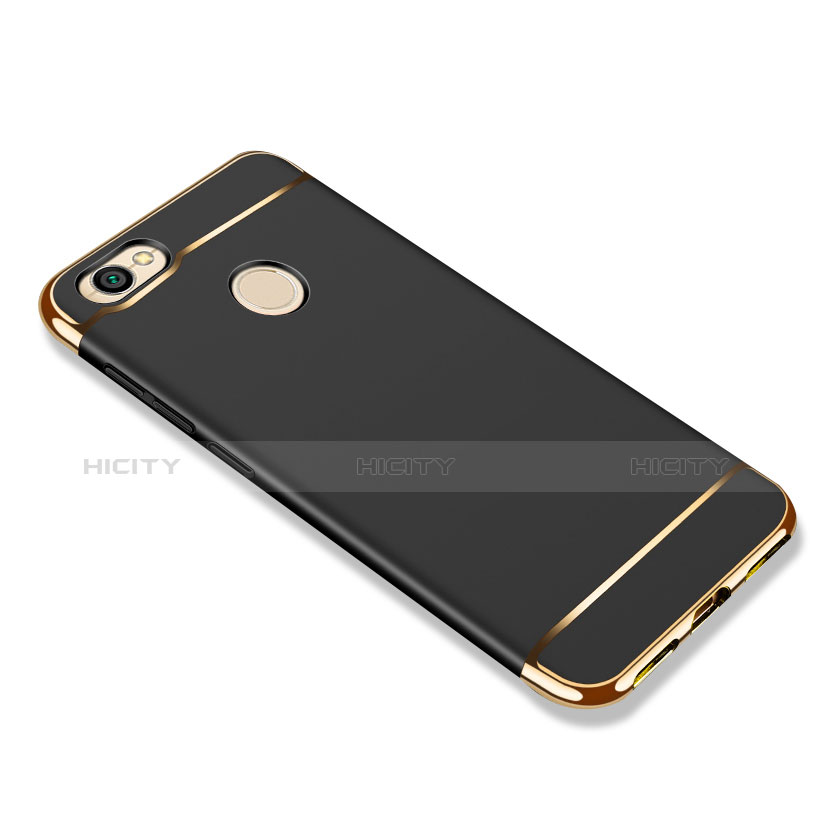 Funda Bumper Lujo Marco de Metal y Plastico para Xiaomi Redmi Note 5A Pro Negro