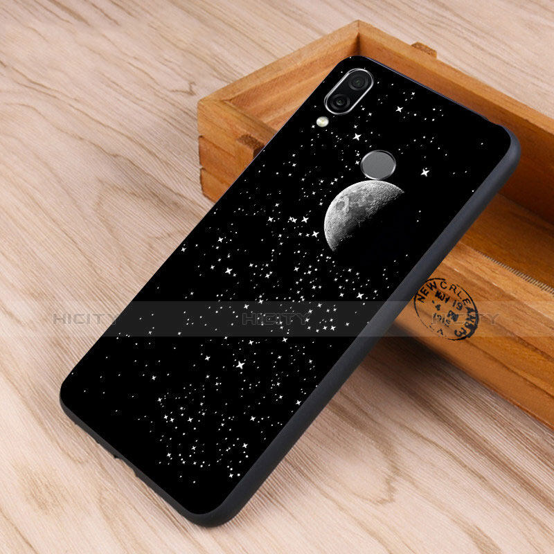 Funda Bumper Silicona Espejo Estrellado Carcasa S02 para Huawei Honor 10 Lite Negro