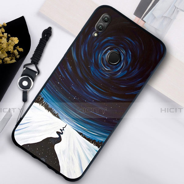 Funda Bumper Silicona Espejo Estrellado Carcasa S06 para Huawei Honor 10 Lite Negro