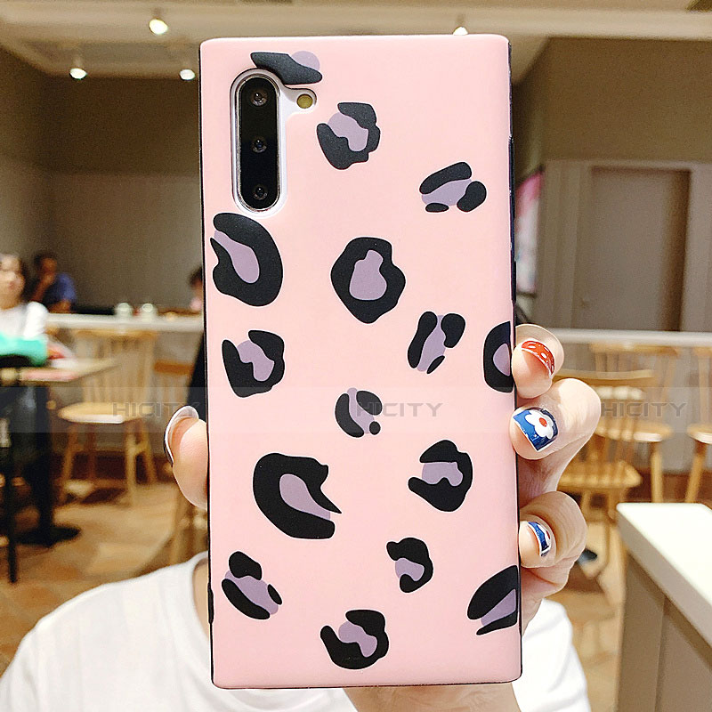 Funda Bumper Silicona Espejo Patron de Moda Carcasa P01 para Samsung Galaxy Note 10 5G Rosa