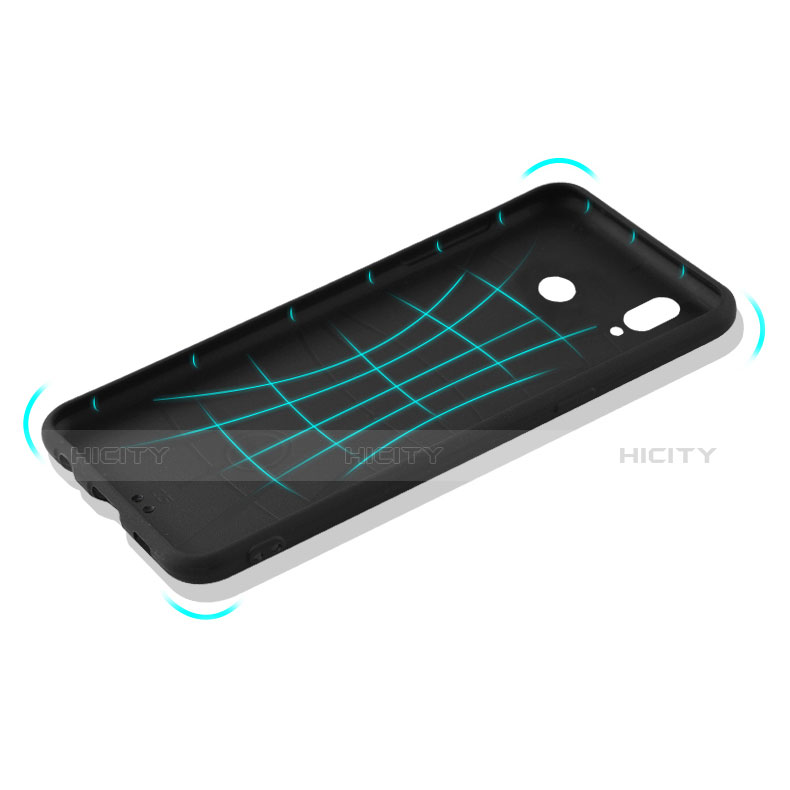 Funda Bumper Silicona Espejo Patron de Moda Carcasa para Huawei Honor 10 Lite Negro