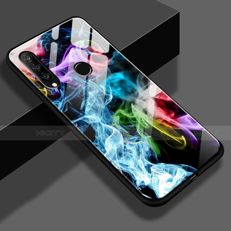 Funda Bumper Silicona Espejo Patron de Moda Carcasa S01 para Huawei P30 Lite Multicolor