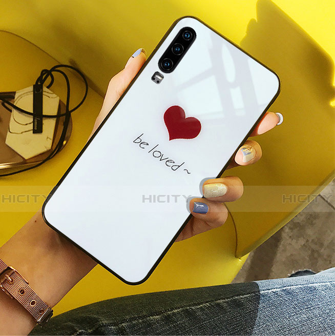 Funda Bumper Silicona Gel Espejo Amor Corazon Love Carcasa para Huawei P30