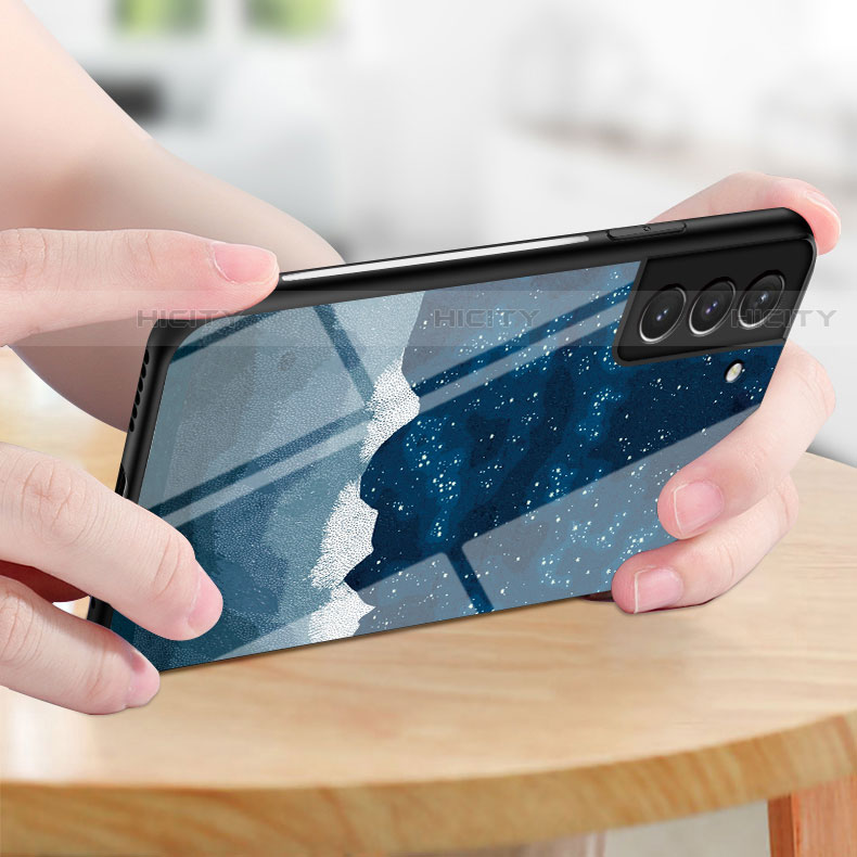 Funda Bumper Silicona Gel Espejo Estrellado Carcasa A01 para Samsung Galaxy S21 Plus 5G