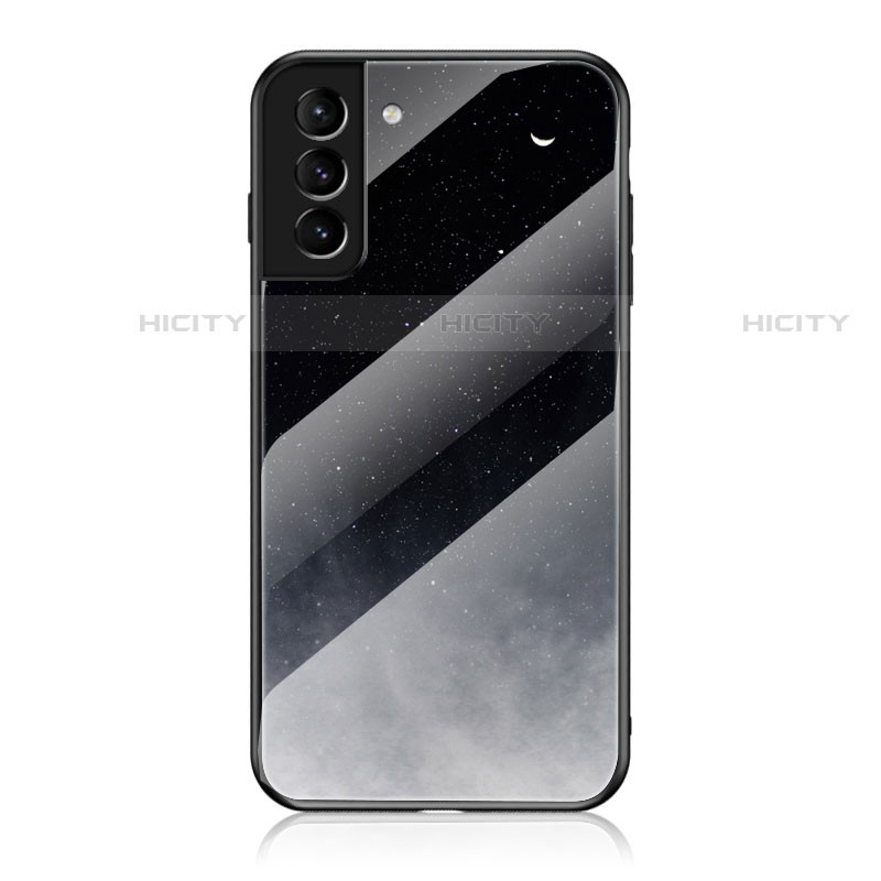 Funda Bumper Silicona Gel Espejo Estrellado Carcasa para Samsung Galaxy S21 Plus 5G Negro