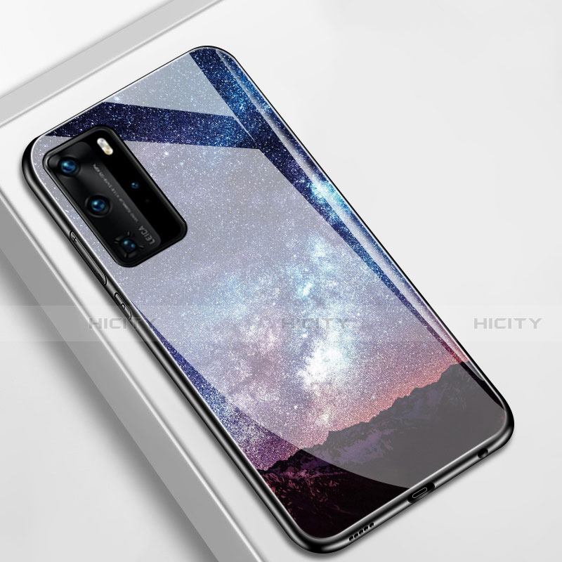 Funda Bumper Silicona Gel Espejo Estrellado Carcasa S01 para Huawei P40 Pro