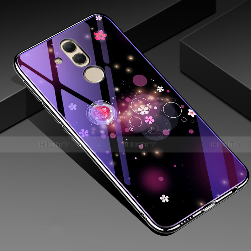 Funda Bumper Silicona Gel Espejo Flores Carcasa H01 para Huawei Mate 20 Lite