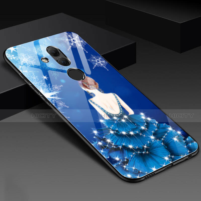 Funda Bumper Silicona Gel Espejo Flores Carcasa H02 para Huawei Mate 20 Lite