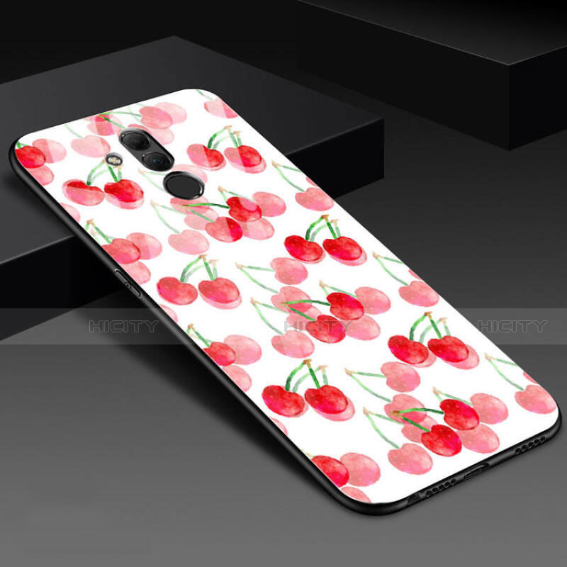 Funda Bumper Silicona Gel Espejo Flores Carcasa H02 para Huawei Mate 20 Lite Rosa